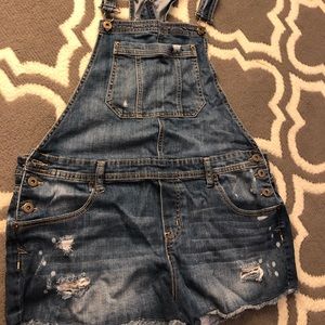 Jean overall shorts